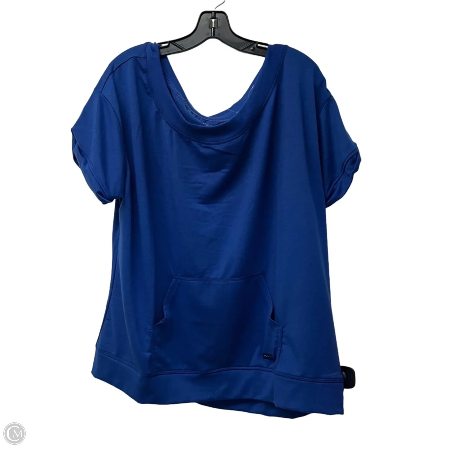 Athletic Top Short Sleeve By Nine West In Blue, Size: 1x