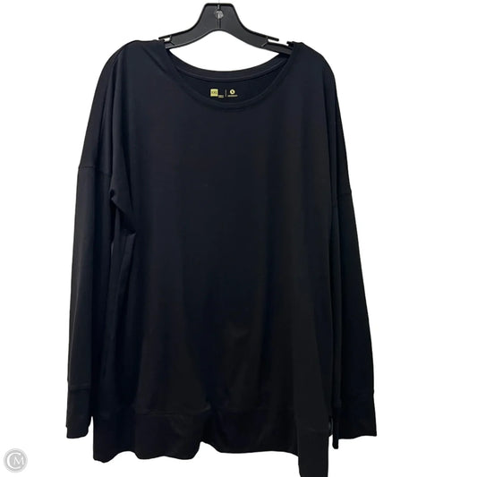 Athletic Top Long Sleeve Crewneck By Xersion In Black, Size: Xxl