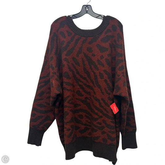 Sweater By Ava & Viv In Animal Print, Size: 4x