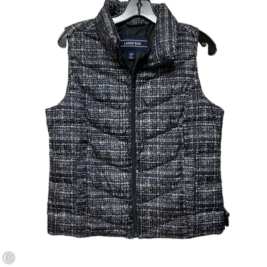 Vest Puffer & Quilted By Lands End In Black & White, Size: S
