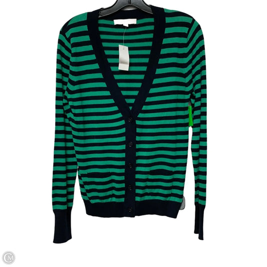 Cardigan By Loft In Striped Pattern, Size: M