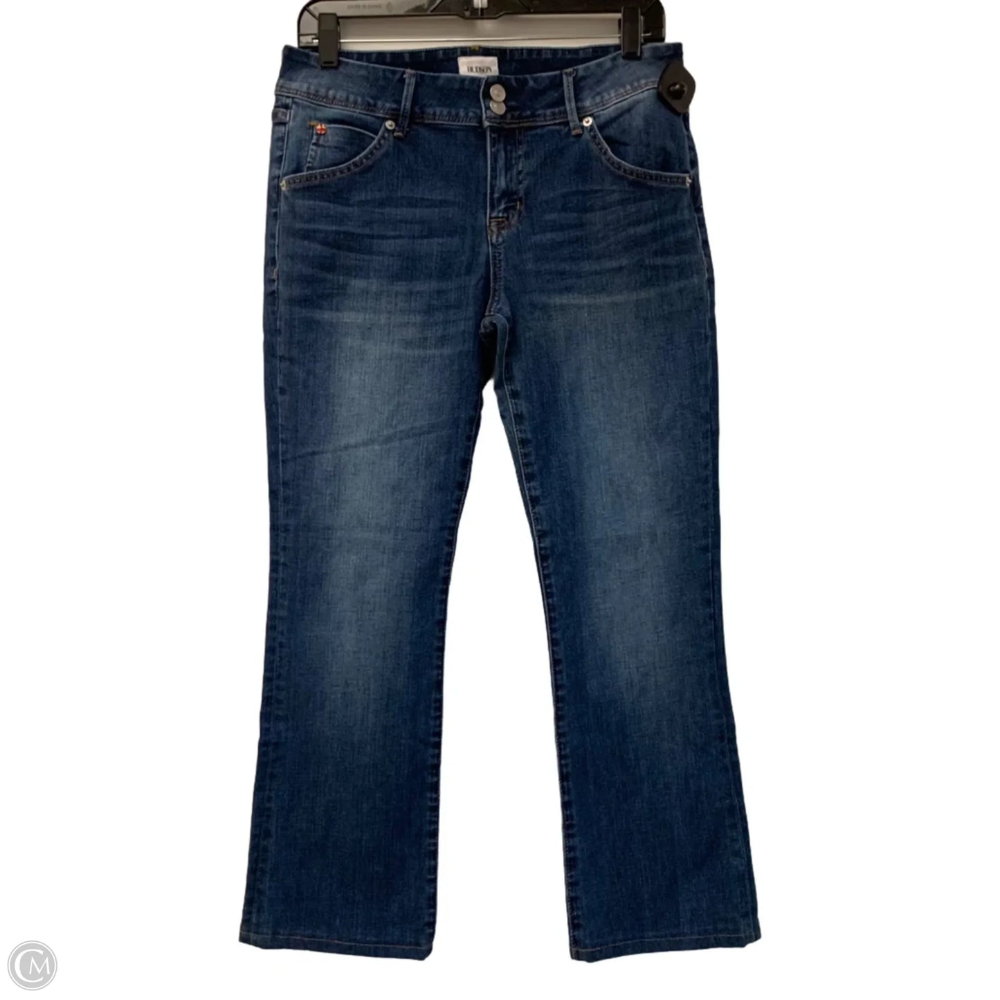 Jeans Cropped By Hudson In Blue Denim, Size: 10