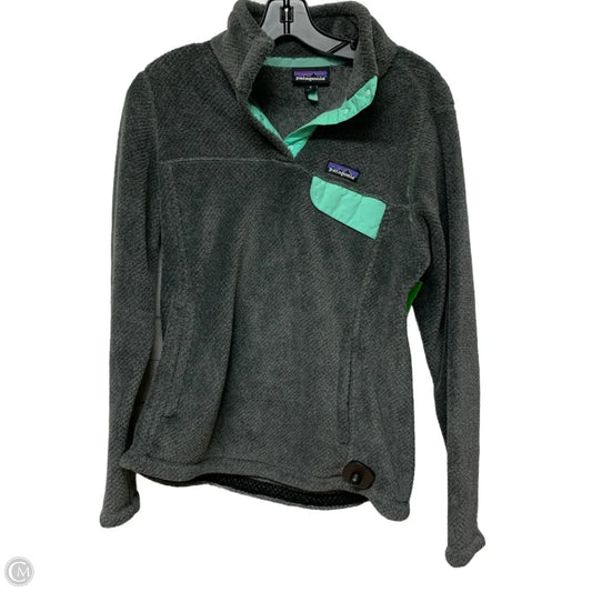Jacket Fleece By Patagonia In Grey, Size: M