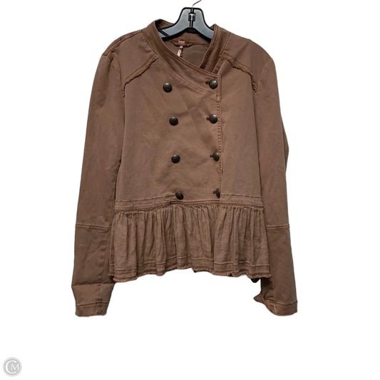 Jacket Denim By Free People In Pink, Size: L