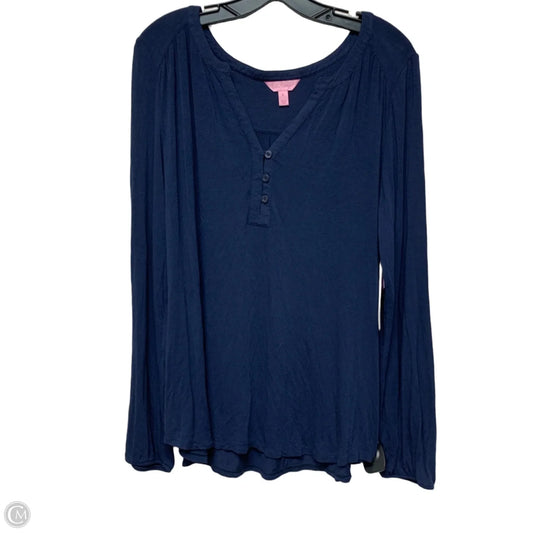 Top Long Sleeve Designer By Lilly Pulitzer In Navy, Size: Xl