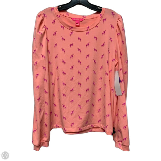 Top Long Sleeve Designer By Lilly Pulitzer In Coral, Size: L