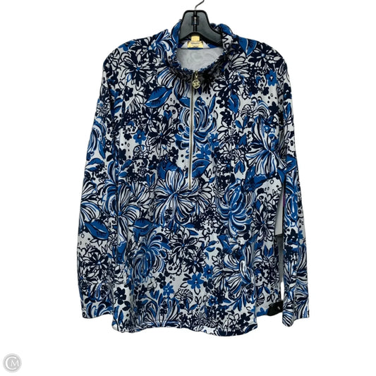 Sweatshirt Designer By Lilly Pulitzer In Blue & White, Size: Xl
