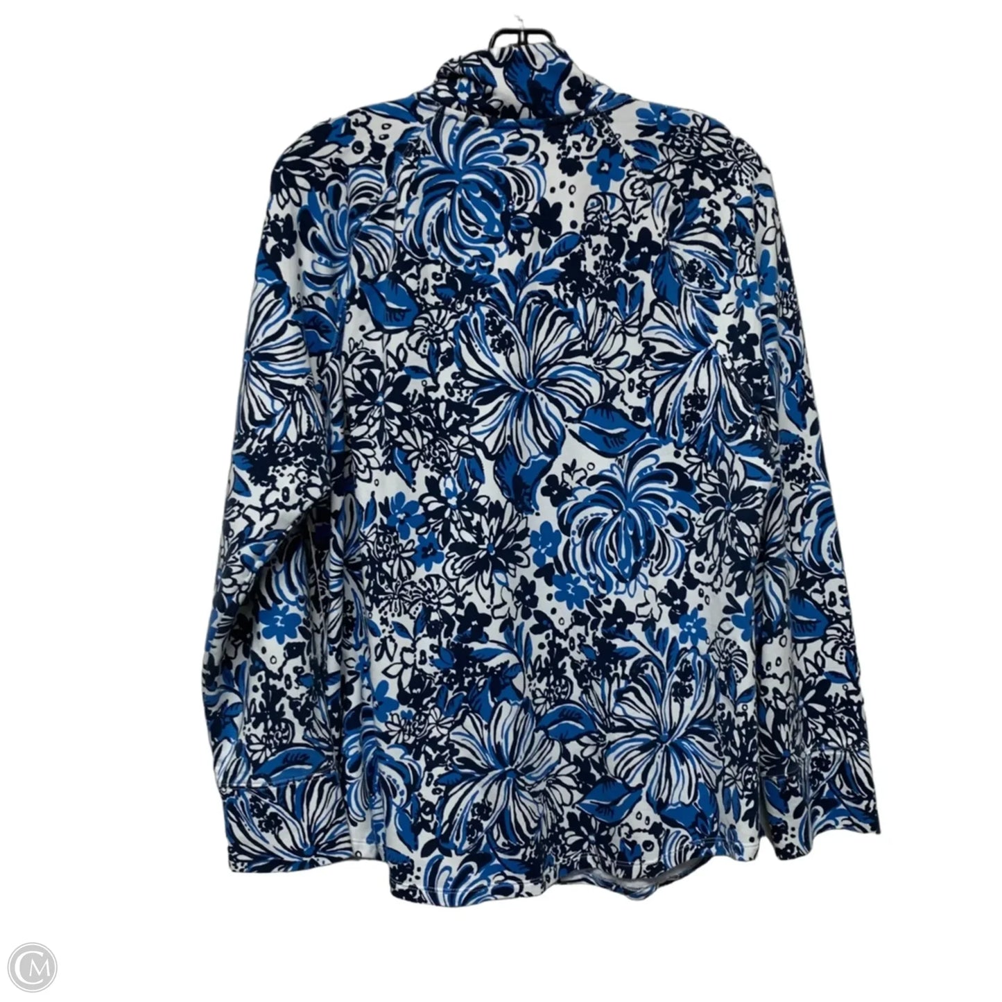 Sweatshirt Designer By Lilly Pulitzer In Blue & White, Size: Xl