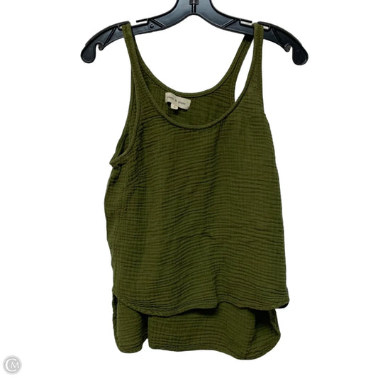 Top Sleeveless By Cloth & Stone In Green, Size: L