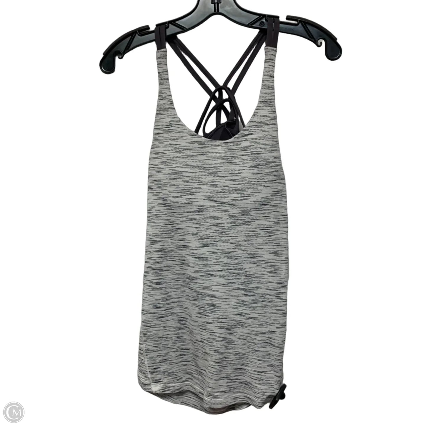 Athletic Tank Top By Lululemon In Grey & White, Size: S