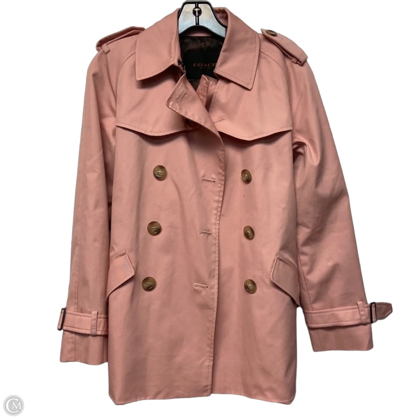 Coat Designer By Coach In Pink, Size: Xs