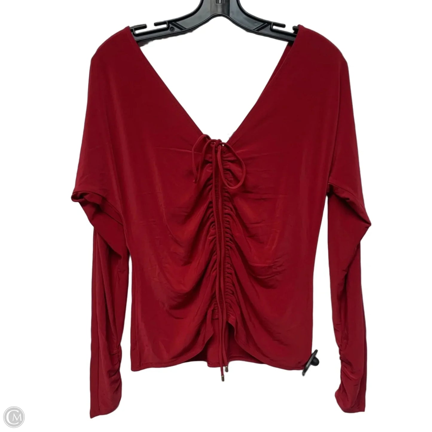 Top Long Sleeve By White House Black Market In Red, Size: M