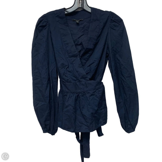 Top Long Sleeve By Banana Republic In Navy, Size: Xs
