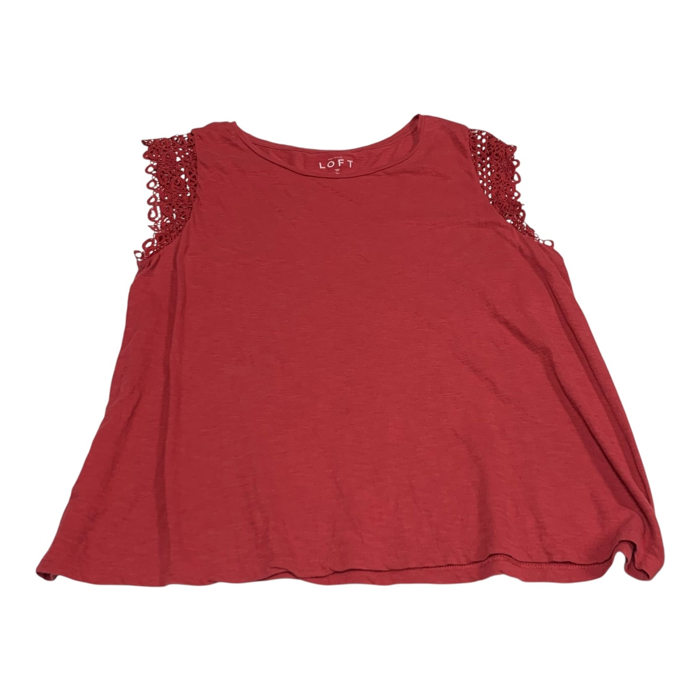 Top Short Sleeve By Loft In Red, Size: Xl