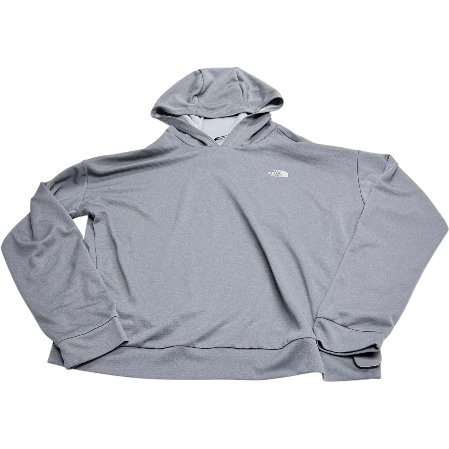 Athletic Top Long Sleeve Hoodie By The North Face In Grey, Size: Xl