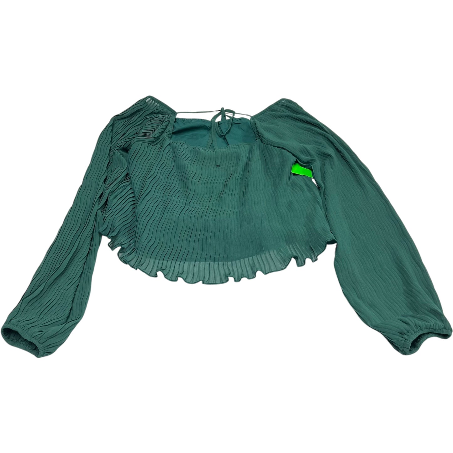 Blouse Long Sleeve By Gilli In Green, Size: M