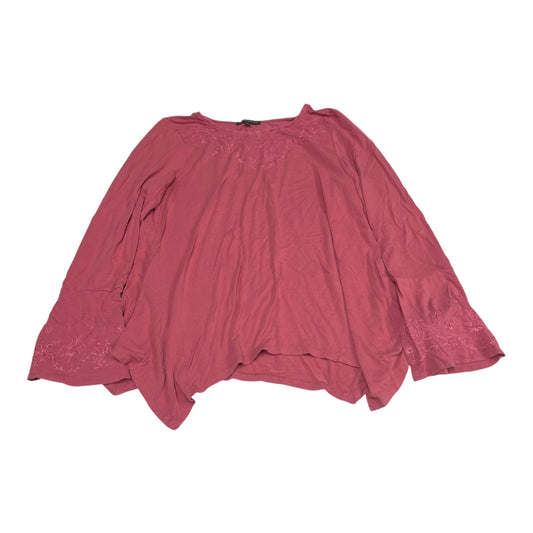 Top Long Sleeve By Adrianna Papell In Pink, Size: M