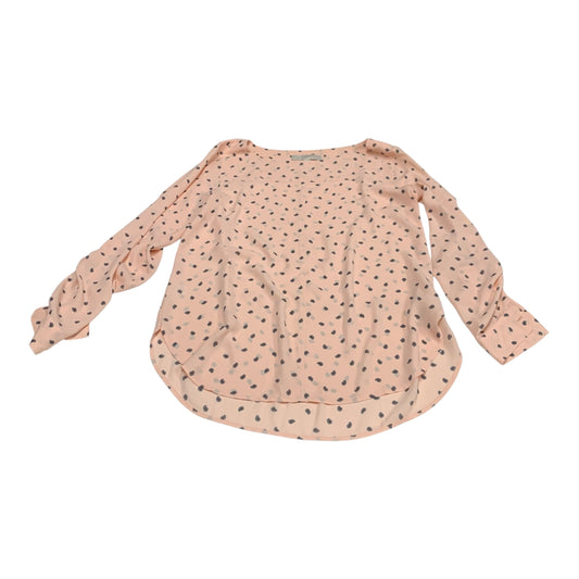 Blouse Long Sleeve By Loft In Pink, Size: M