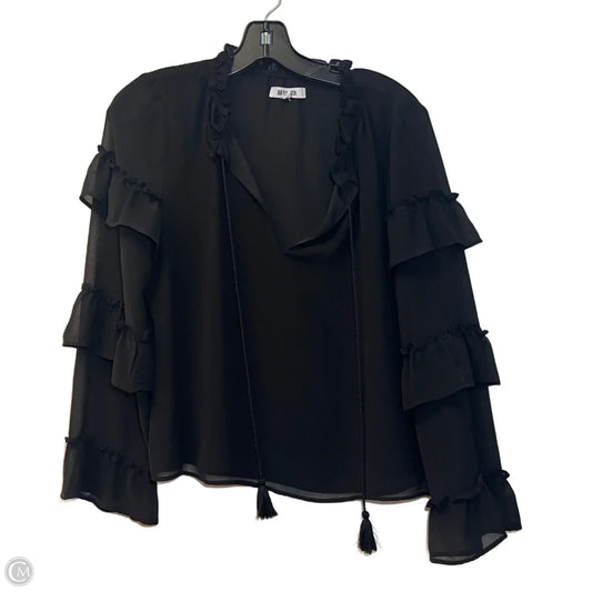 Blouse Long Sleeve By Bb Dakota In Black, Size: S