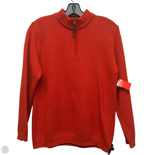 Sweatshirt Collar By Lands End In Orange, Size: L