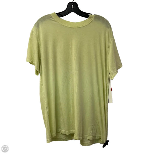 Athletic Top Short Sleeve By Lululemon In Yellow, Size: L