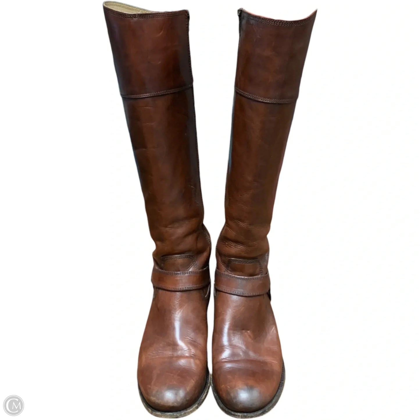 Boots Designer By Frye In Brown, Size: 9.5