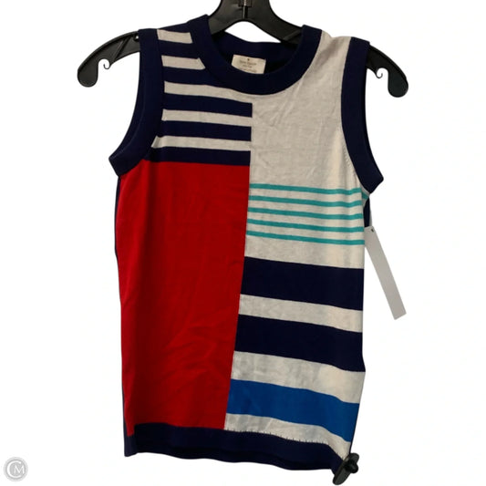 Top Long Sleeve Designer By Kate Spade In Blue & Red & White, Size: Xs
