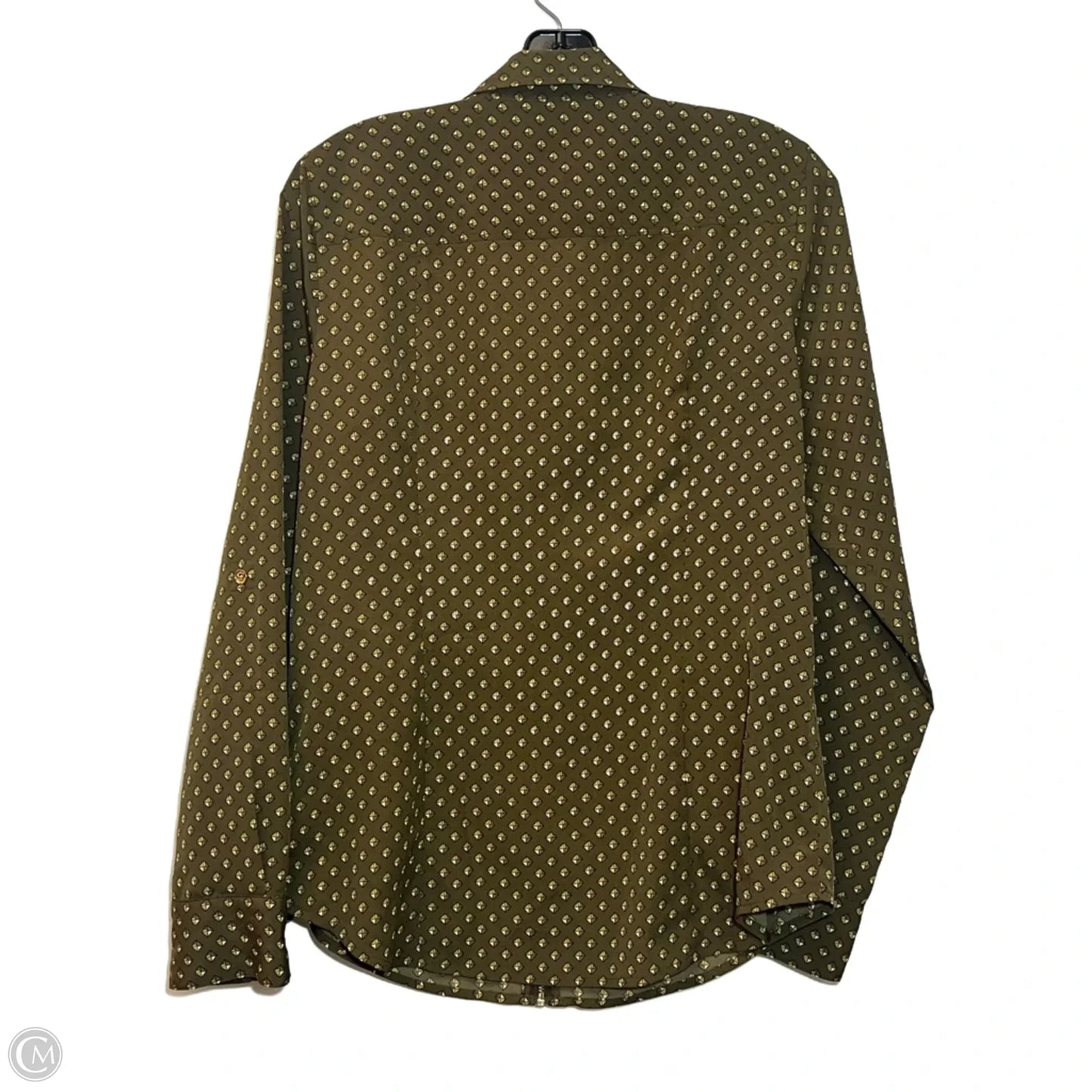 Blouse Long Sleeve By Michael By Michael Kors In Green, Size: M