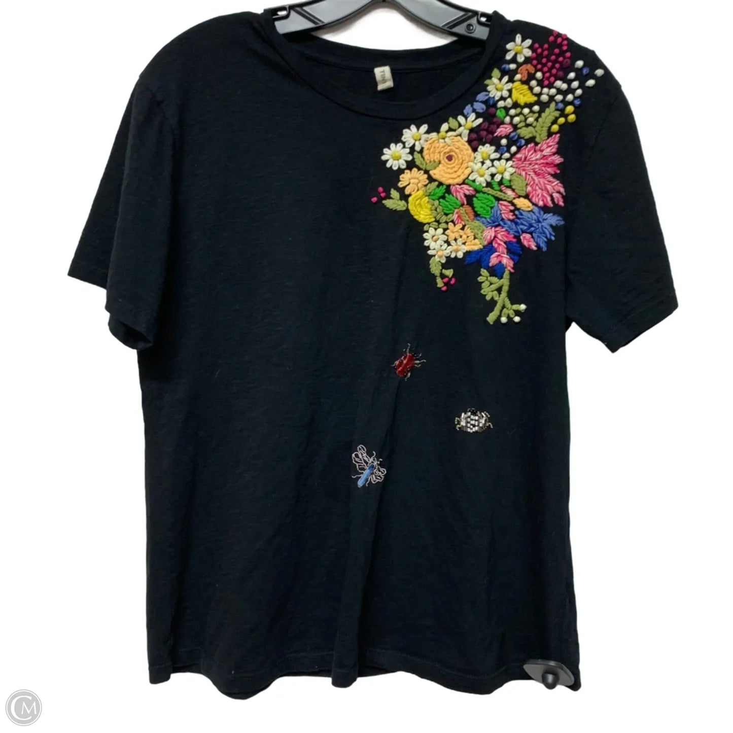Top Short Sleeve By Tiny In Black, Size: M