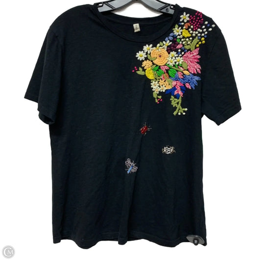 Top Short Sleeve By Tiny In Black, Size: M