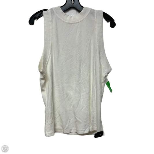 Top Sleeveless Basic By T.la In White, Size: Xl