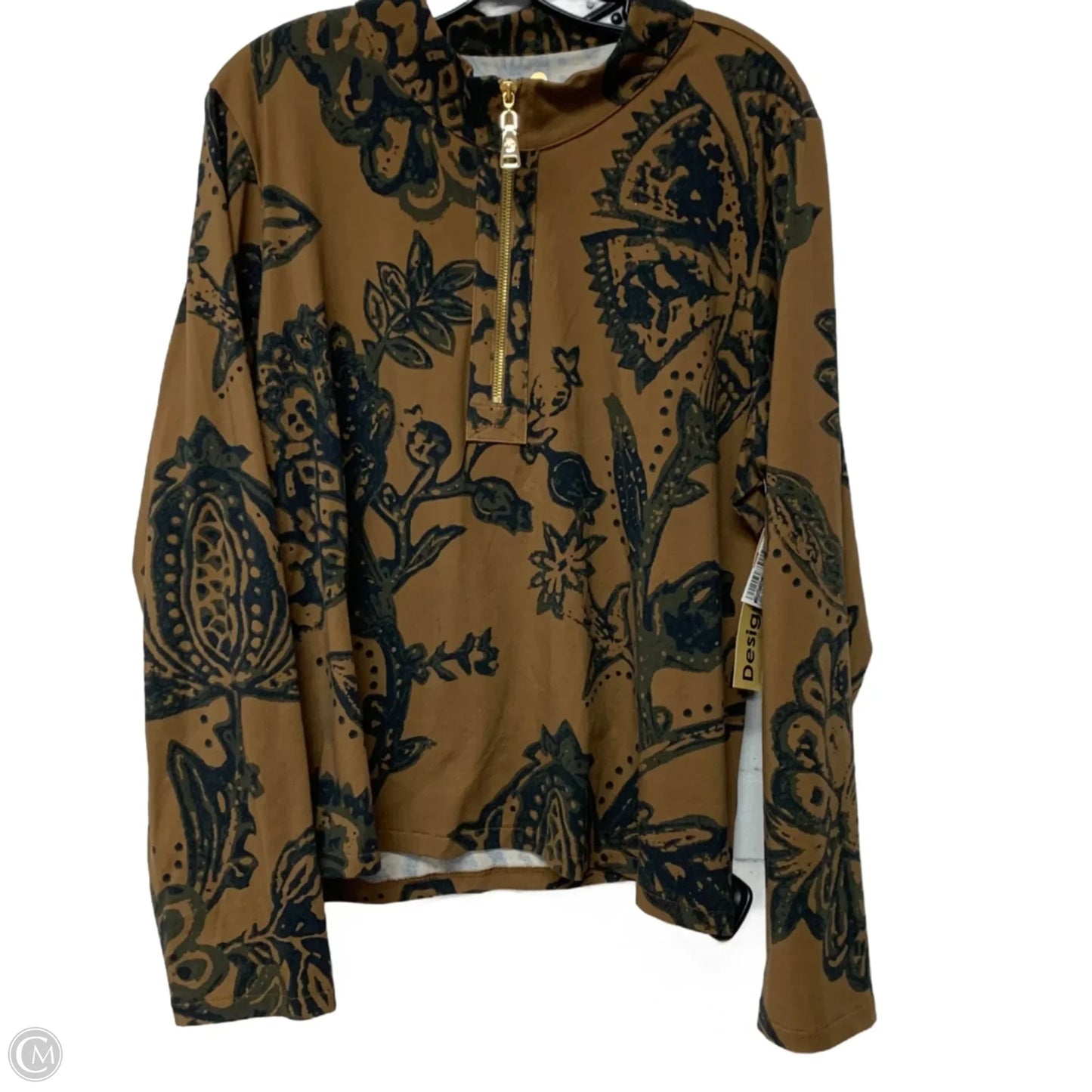 Top Long Sleeve Designer By Spartina In Brown, Size: Xxl