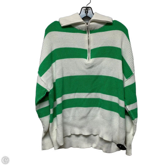 Sweater By Aerie In Green & White, Size: S