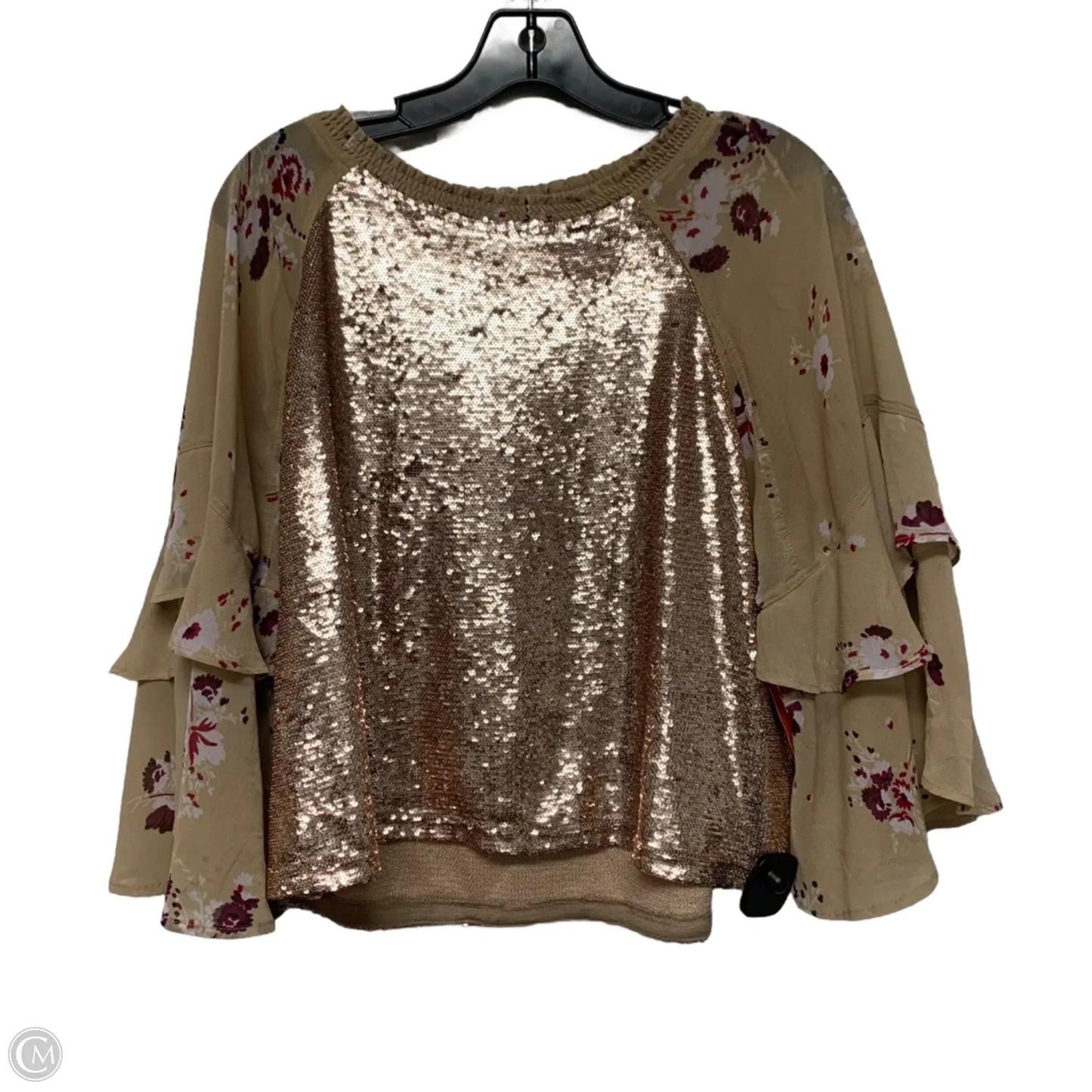 Top 3/4 Sleeve By Free People In Pink, Size: S