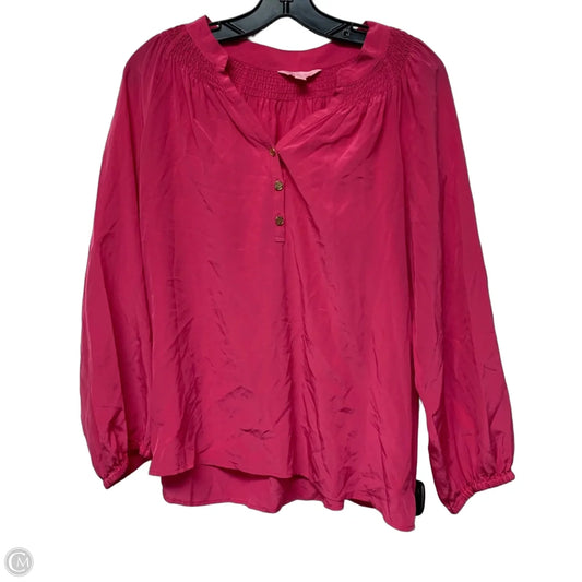 Top Long Sleeve Designer By Lilly Pulitzer In Pink, Size: M
