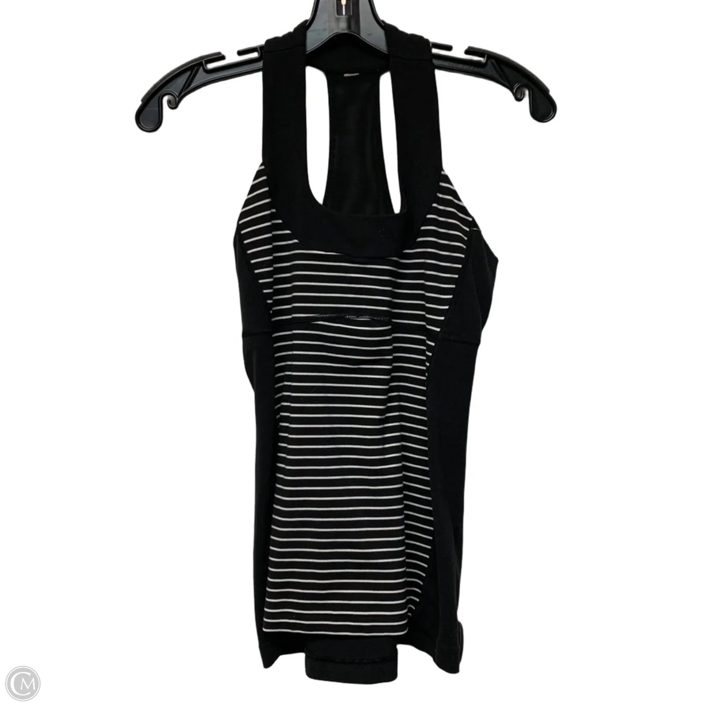 Athletic Tank Top By Lululemon In Black & White, Size: S