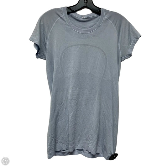 Athletic Top Short Sleeve By Lululemon In Blue, Size: M