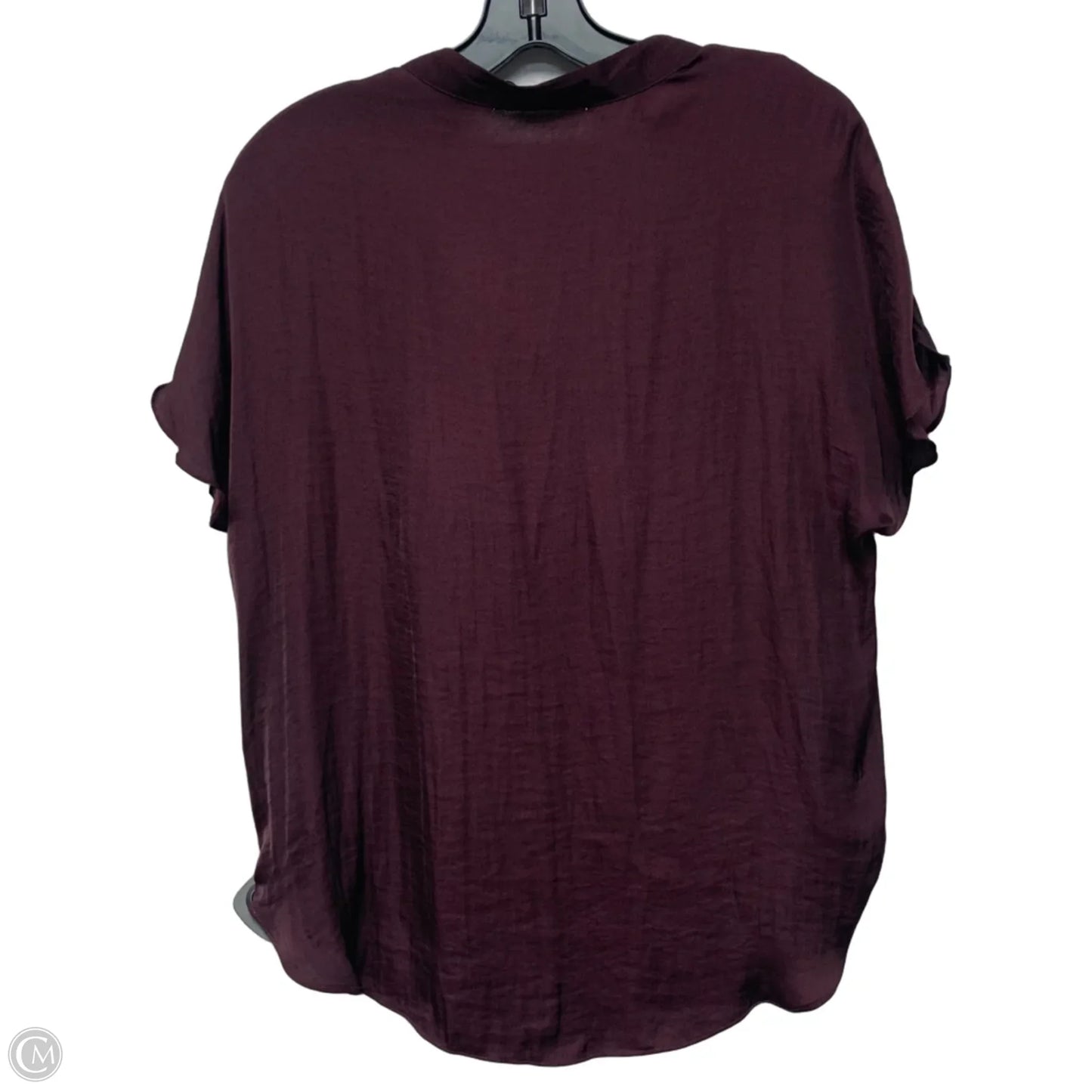 Blouse Short Sleeve By Fabrik In Purple, Size: M