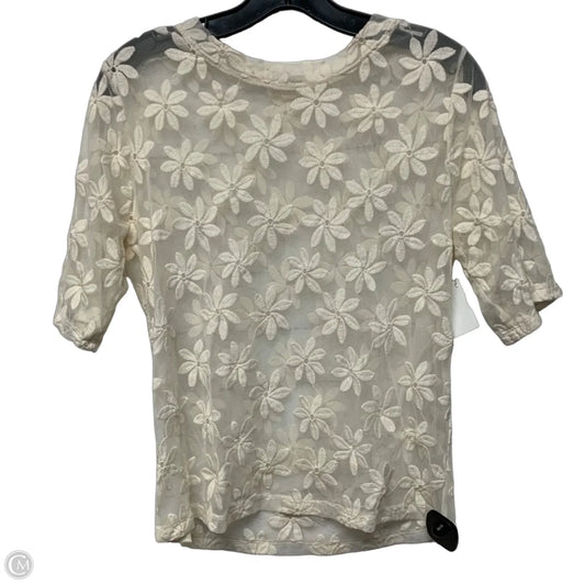 Top Short Sleeve By Porridge In Cream, Size: L