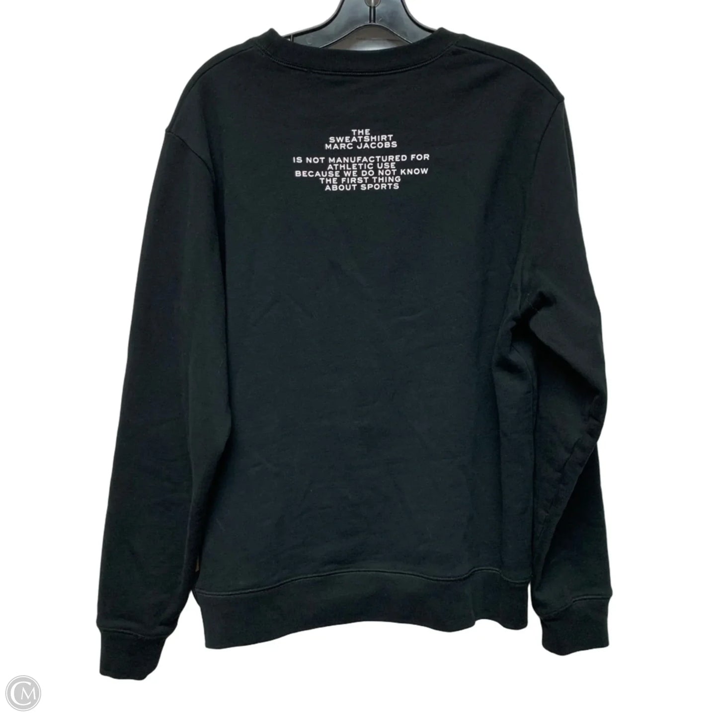 Sweatshirt Luxury Designer By Marc Jacobs In Black, Size: L