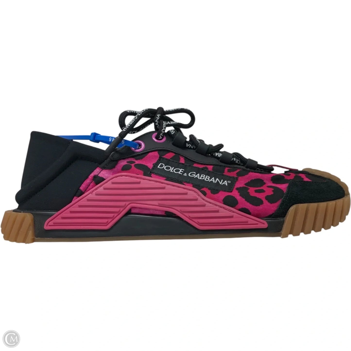 Shoes Luxury Designer By Dolce And Gabbana In Black & Pink, Size: 11.5