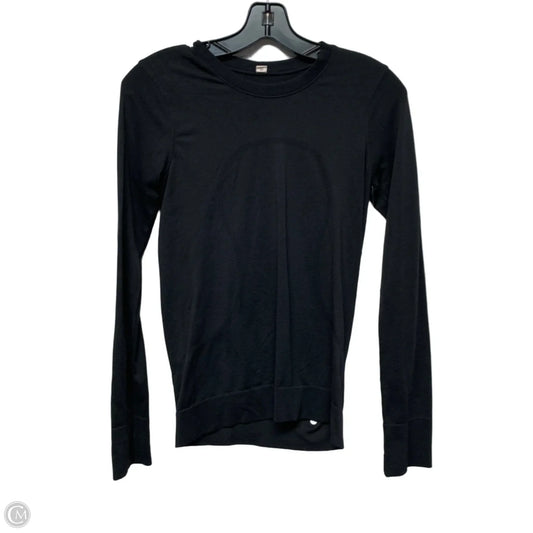 Athletic Top Long Sleeve Crewneck By Lululemon In Black, Size: Xs
