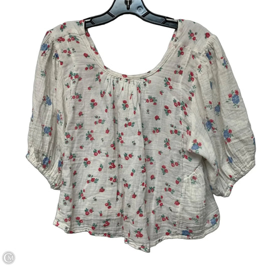 Top Short Sleeve By Free People In White, Size: Xs