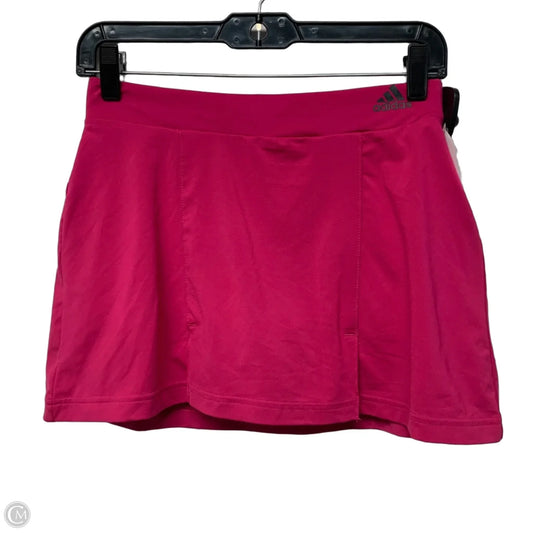 Athletic Skort By Adidas In Pink, Size: S