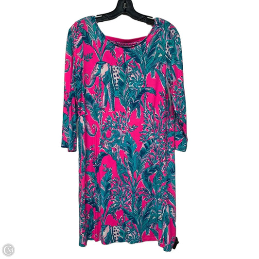 Dress Designer By Lilly Pulitzer In Blue & Pink, Size: L