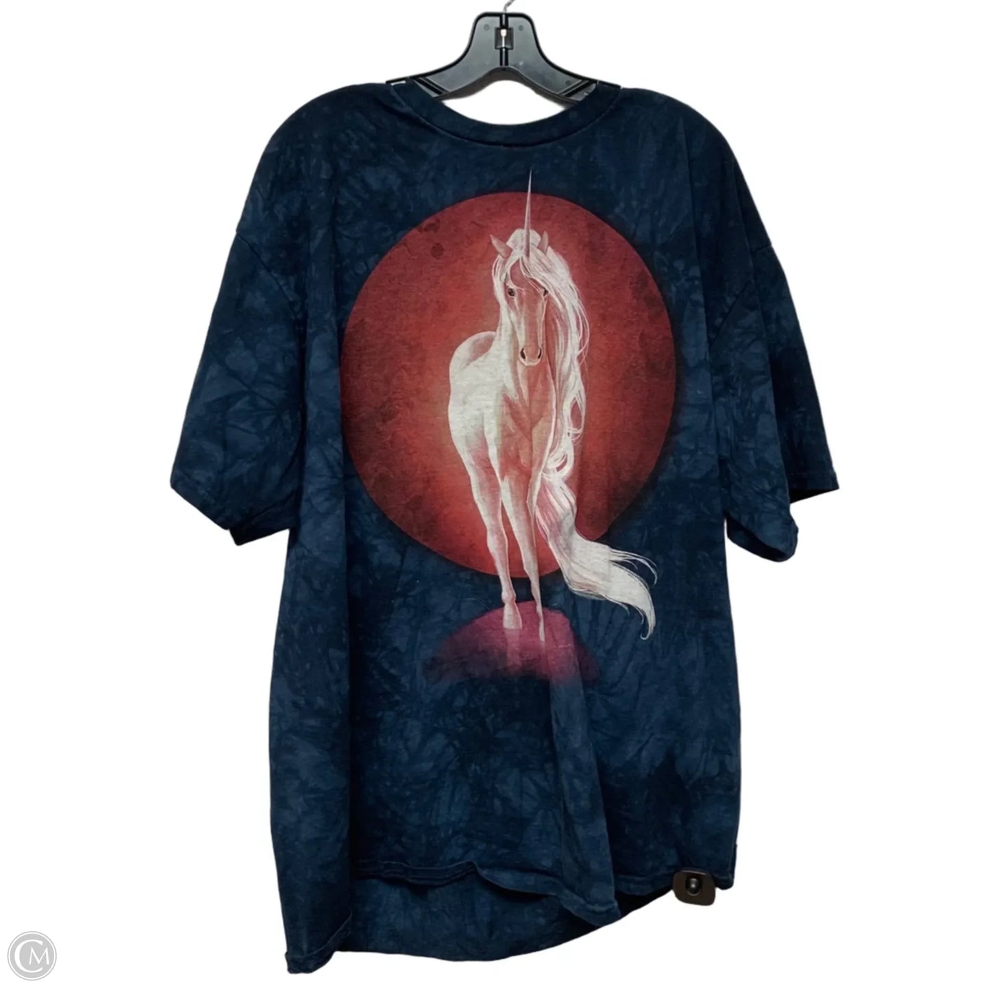 Top Short Sleeve By The Mountain In Blue, Size: 2x