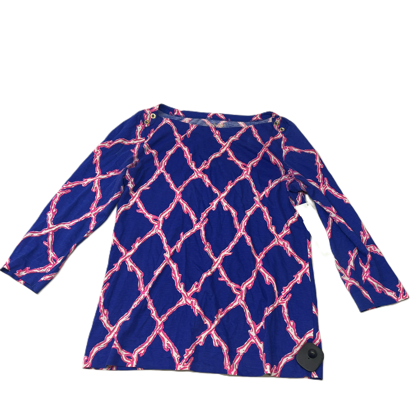 Blue & Pink  Top 3/4 Sleeve Designer By Lilly Pulitzer  Size: S