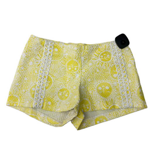 White & Yellow  Shorts Designer By Lilly Pulitzer  Size: Xs