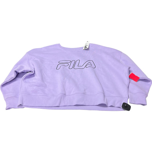 Sweatshirt Crewneck By Fila In Purple, Size: 3x