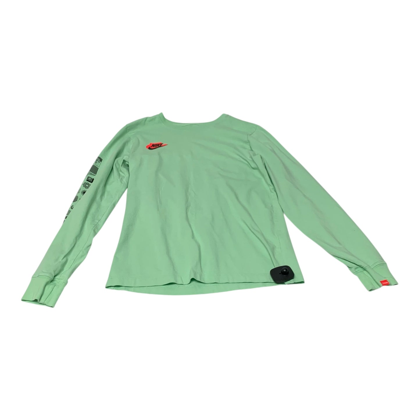 Athletic Top Long Sleeve Crewneck By Nike Apparel In Green, Size: S